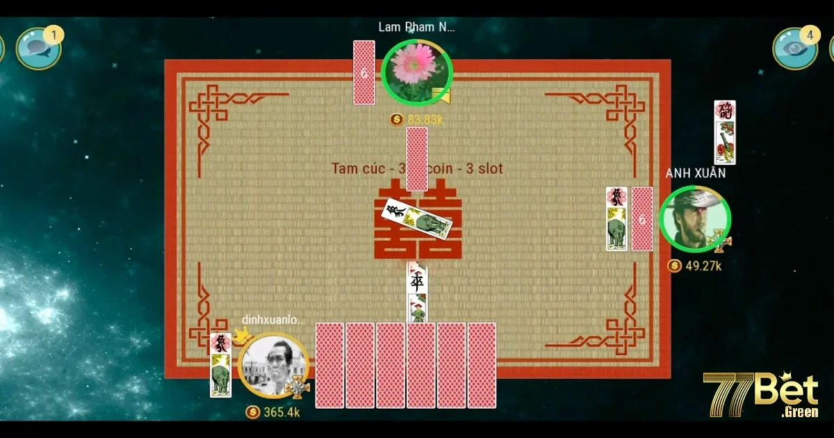 Quy tr&igrave;nh chơi game b&agrave;i Tam c&uacute;c