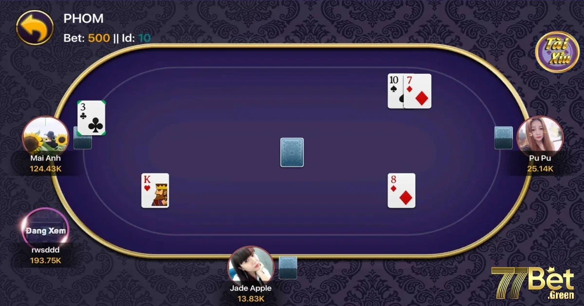 Chiến thuật chơi T&uacute; lơ khơ tại 77bet hiệu quả nhất