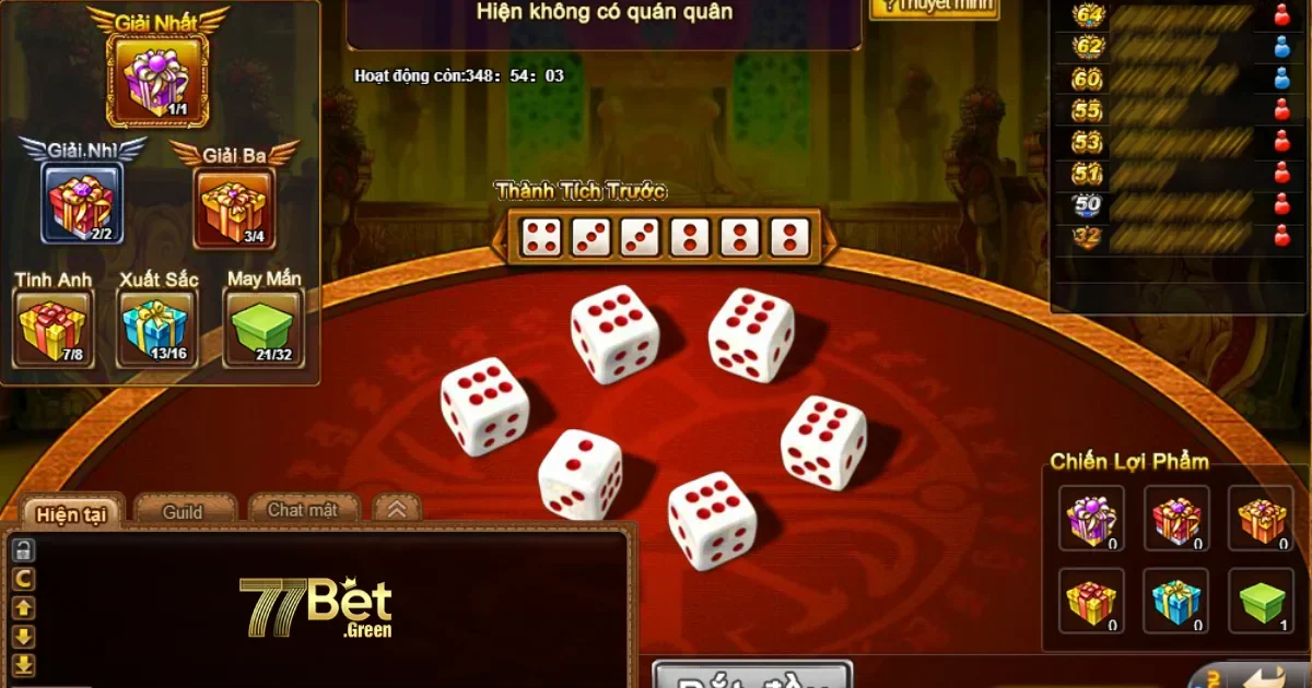 Xí Ngầu 77bet: Khám phá trò chơi xúc xắc đầy kịch tính